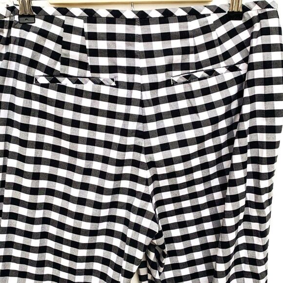 Talbots Black White Gingham Plaid Cropped Pants - Picture 7 of 8